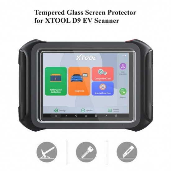 Tempered Glass Screen Protector for XTOOL D9 EV D9EV Scan Tool - Click Image to Close